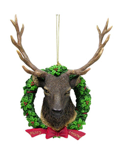 Elk Bust Wreath Ornament
