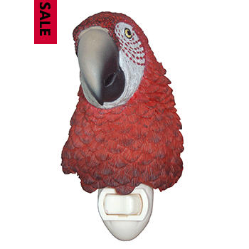 red parrot bust night light