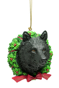 Wolf Bust Christmas Ornament