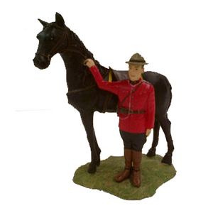 RCMP Officer Standing with Horse