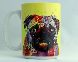 Pug Coffee Mugs by Dean Russo