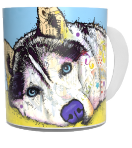 Husky Coffee Mugs by Dean Russo