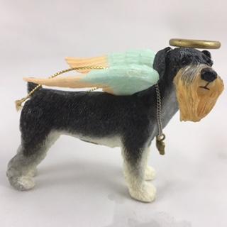 Schnauser (Grey) Angel Dog Ornament