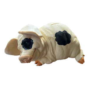 Pukka Pig Bank-Large- B & W Spotted