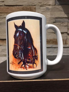 RCMP HORSE & RIDER by BILL MCMILLAN COFFEE MUG