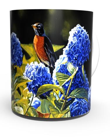 SCENTS OF SUMMER ROBIN by TERRY ISAAC COFFEE MUG