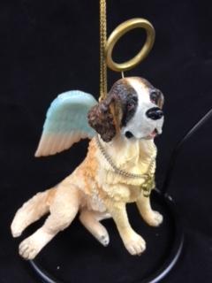 St. Bernard Angel Dog Ornament