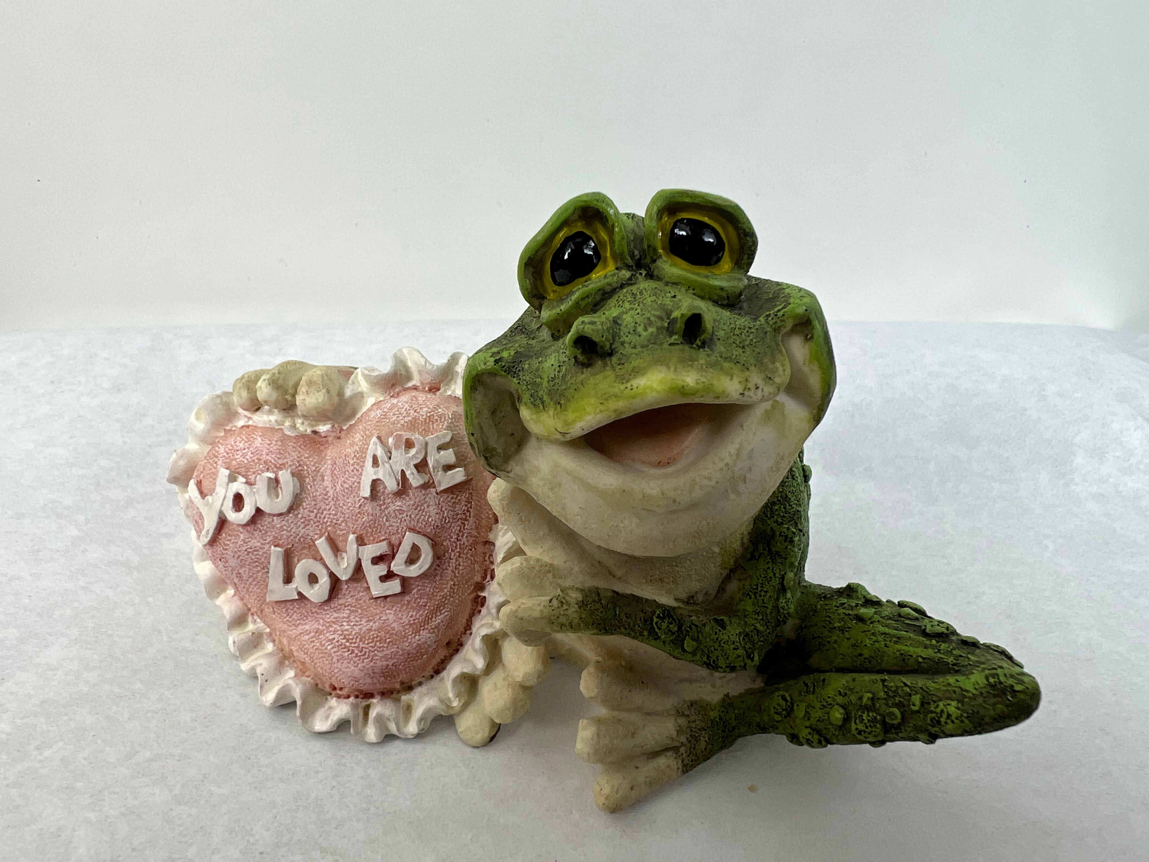 " You are loved " Message Frog with Golf Clubs