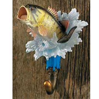 bass fish wall hooks Bass Fish Wall Hook