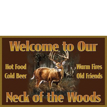 neck of the woods whitetail deer door mat
