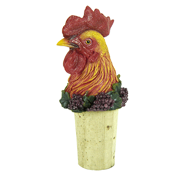 rooster wine stopper