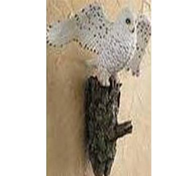 Snowy Owl Sculpted Wall Hook