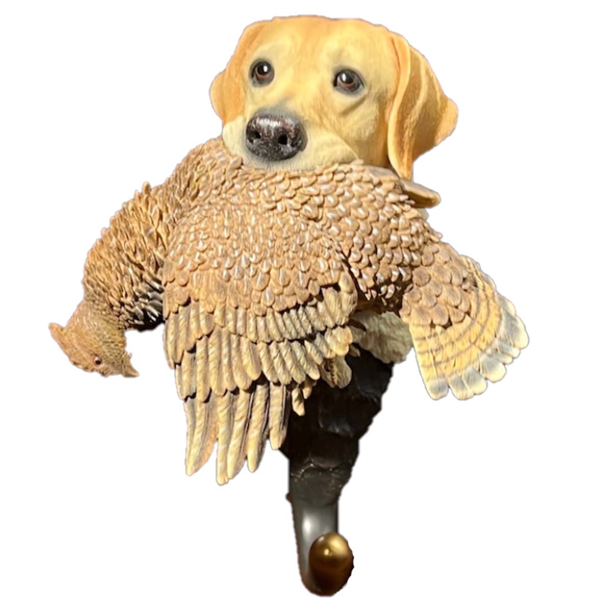 Yellow Lab with Grouse Coat Hanger